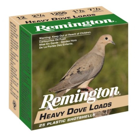 Remington Heavy Dove Load 12 GA, 2-3/4in. 1-1/8oz. #7.5 Shot - 25 Rounds [MPN: 28755] (47700508702)