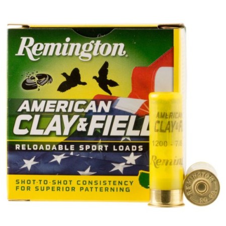 Remington American Clay & Field Sport 2.75" 12 Gauge Ammo 7-1/2, 25/box - HT1275