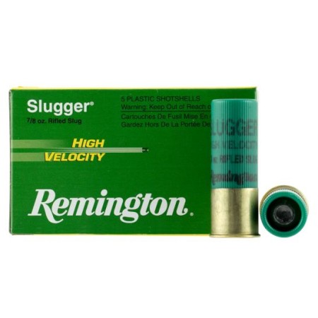 Remington Slugger High Velocity 2.75" 12 Gauge Ammo, 5/box - SPHV12RS