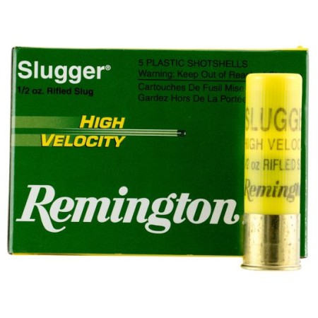 Remington Slugger High Velocity 2.75" 20 Gauge Ammo, 5/box - SPHV20RS
