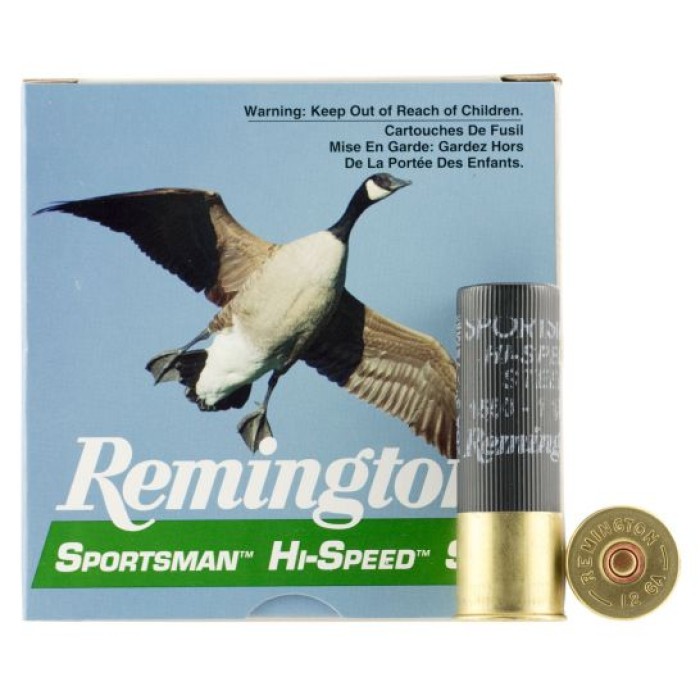 Remington Sportsman, Hi-Speed Steel 3" 12 Gauge Ammo 4, 25/box - SSTHV12H4