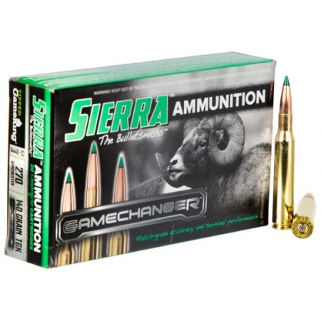 Sierra GameChanger 140 gr Tipped GameKing .270 Win Ammo, 20/box - A444003