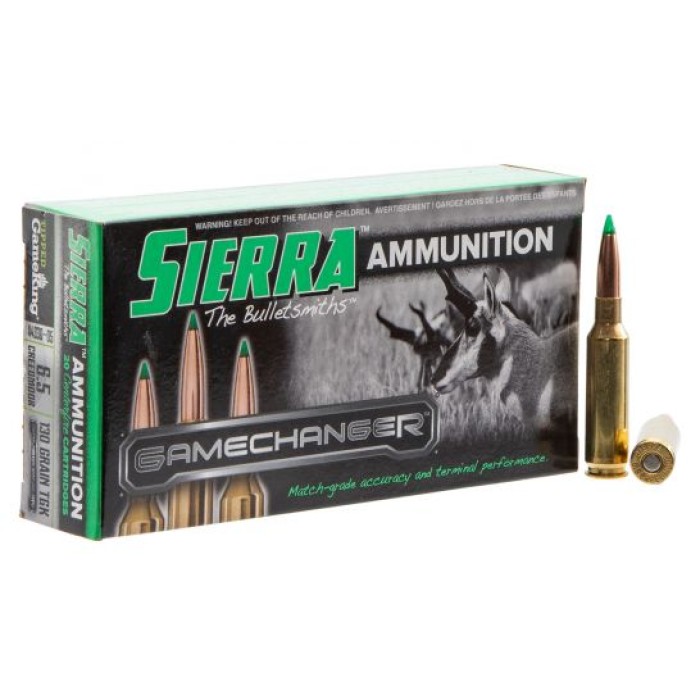 Sierra GameChanger 130 gr Tipped GameKing 6.5 Crd Ammo, 20/box - A433005