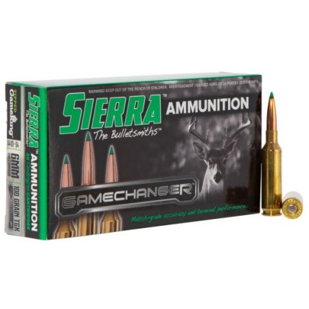 Sierra GameChanger 100 gr Tipped GameKing 6mm Crd Ammo, 20/box - A411004