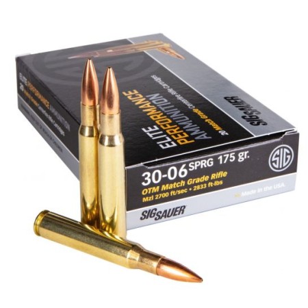 Sig Sauer Elite Match 175 gr Open Tip Match .30-06 Spfld Ammo, 20/box - E3006M220