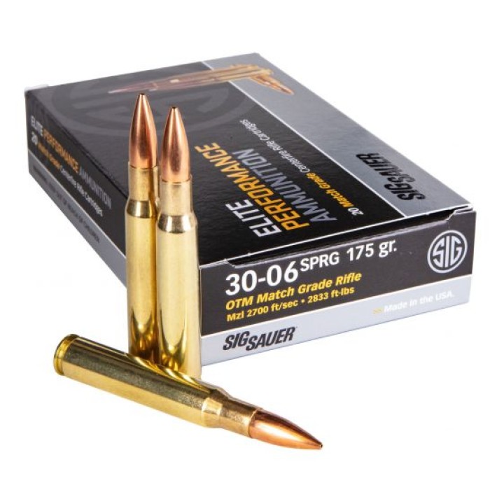Sig Sauer Elite Match 175 gr Open Tip Match .30-06 Spfld Ammo, 20/box - E3006M220