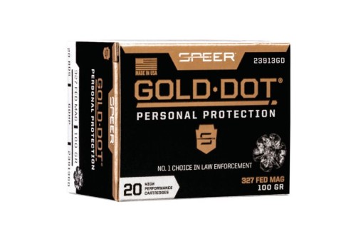 Speer Gold Dot 100 gr Hollow Point .327 Federal Mag Ammo, 20/box - 23913GD