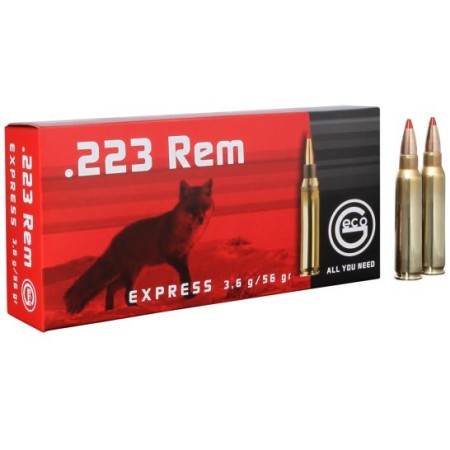 Geco Express 56 gr Express Tip .223 Rem Ammo, 20/box - 283340020