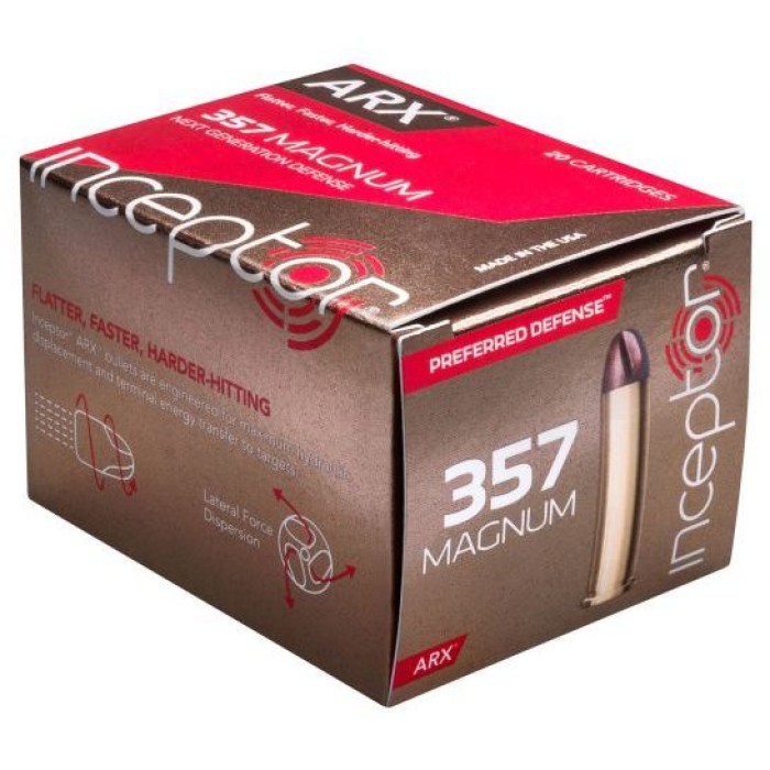 Ruag Ammo Inceptor .357 Magnum 86Gr Arx 20-Pack 357ARXBR-86-20 810678030182