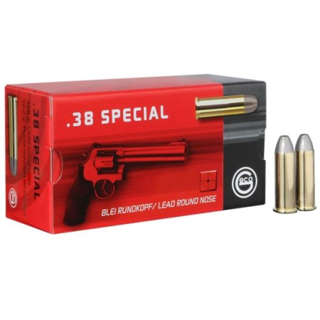 Geco 158 gr Lead Round Nose .38 Spl Ammo, 50/box - 271840050