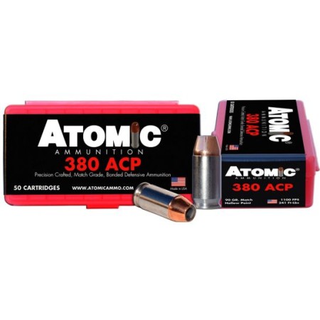 Atomic Ammunition 90 gr Hollow Point .380 ACP Ammo, 50/box - 00414