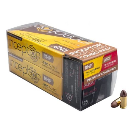 Inceptor Sport & Carry 60, 56 gr ARX/RNP .380 ACP Ammo, 125/box - 380RNPARX