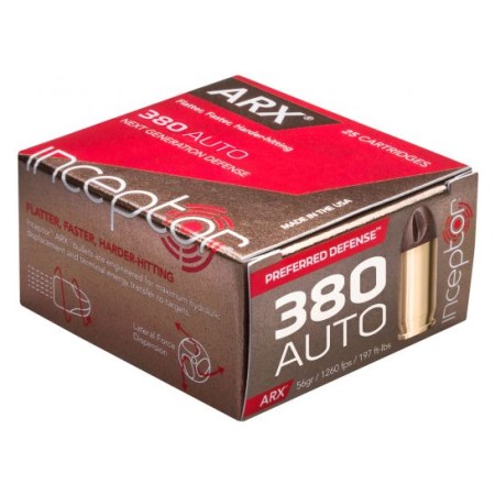 Polycase Inceptor 56 Grain .380 ACP 25 Rounds ARX Cu/P