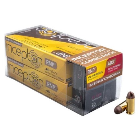 Inceptor Sport & Carry 40 S&W 97/88gr RNP/ARX, 120rd Box