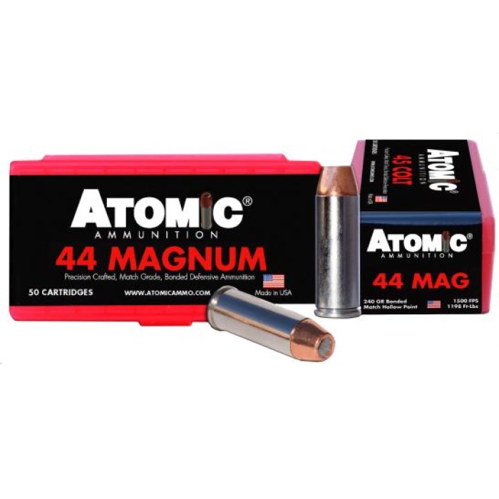 Atomic Ammunition 240 gr Bonded Match Hollow Point .44 Rem Mag Ammo, 50/box - 00440