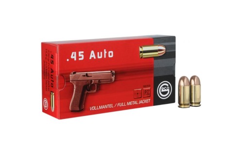 Geco 230 gr Full Metal Jacket Round Nose .45 ACP Ammo, 50/box - 271440050