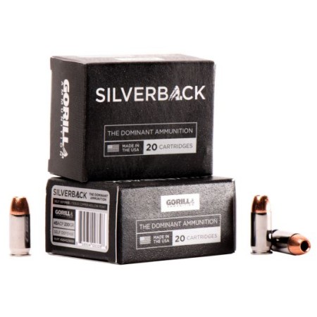 Gorilla Ammunition Silverback 230 gr Solid Copper Hollow Point .45 ACP Ammo, 20/box - SB45230SD