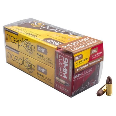 Inceptor Sport & Carry 65 gr ARX/RNP 9mm Ammo, 125/box - 9RNPARX