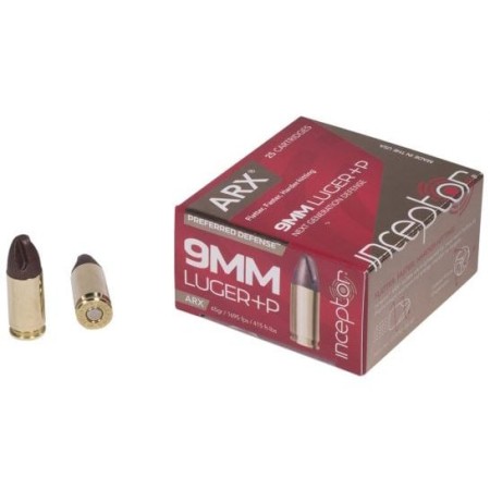 Ruag Ammo Inceptor 9Mm+P Luger 65Gr Arx 25-Pack 9ARXBRLUGP6525 810678030243