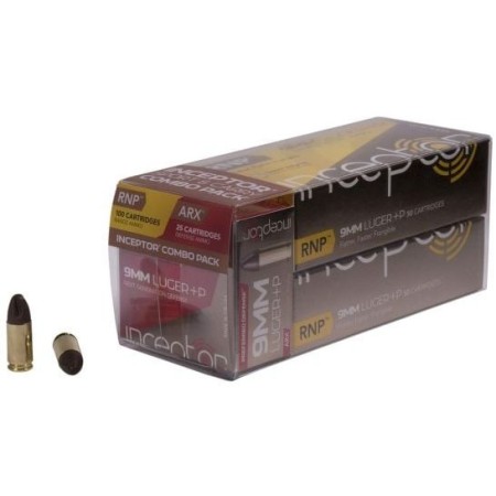 Inceptor Sport & Carry Combo Pack 9mm 65gr, RNP/ARX, 125rd/Box