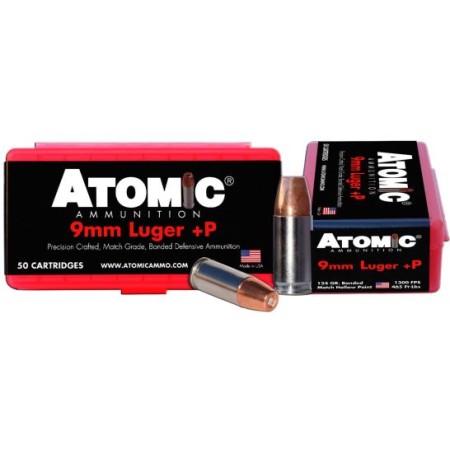 Atomic 9mm Luger P Ammunition 124GR Hollow Point 50Rds