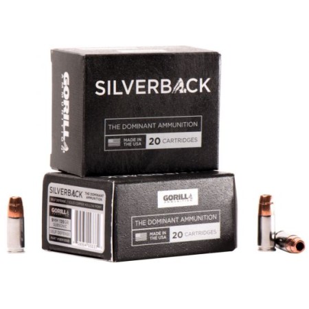 Gorilla Ammunition Silverback 135 gr Solid Copper Hollow Point 9mm Ammo, 20/box - SB9135SD