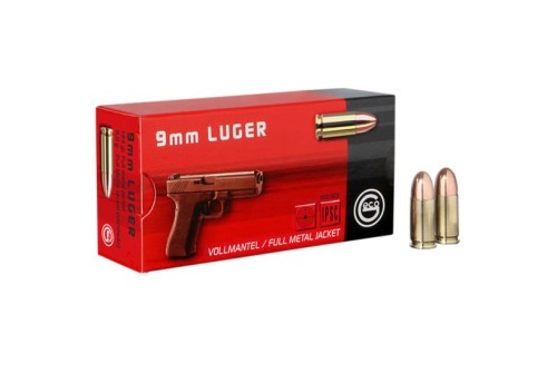 Geco 124 gr Full Metal Jacket Round Nose 9mm Ammo, 50/box - 210040050