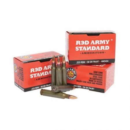 Century Arms Red Army Standard 56 gr Full Metal Jacket Boat Tail .223 Rem Ammo, 20/box - AM2424