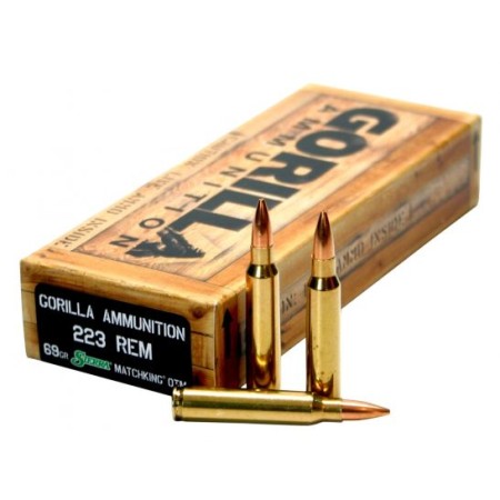 Gorilla Ammunition 69 gr Sierra MatchKing .223 Rem Ammo, 20/box - GA22369SMK