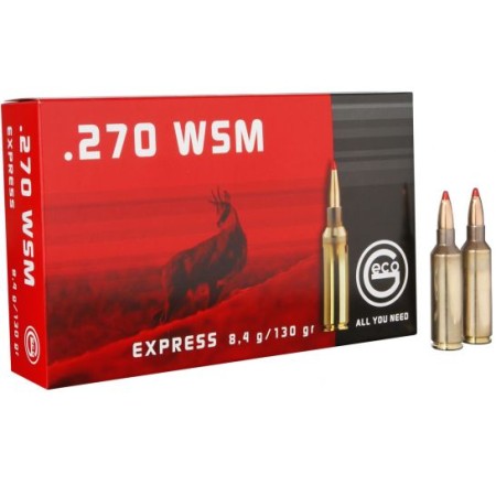 Geco Express 130 gr Express Tip .270 WSM Ammo, 20/box - 283840020