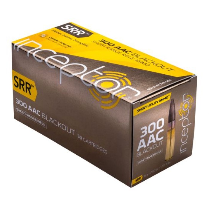 Inceptor Sport Utility 88 gr SRR .300 Blackout Ammo, 50/box - 300SRRBLK50