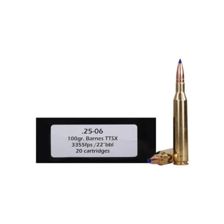 DoubleTap Ammunition DT Longrange 100 gr Barnes TSX .25-06 Rem Ammo, 20/box - 2506100X