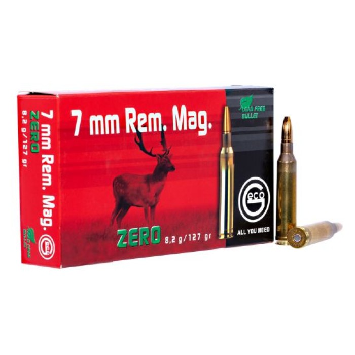 Geco Zero 127 gr Jacketed Hollow Point 7mm Rem Mag Ammo, 20/box - 286840020