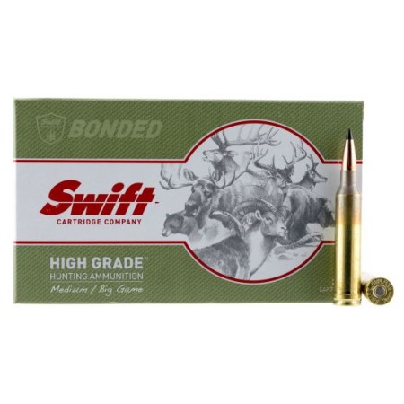 Swift Bullet Company Scirocco II Rifle Ammunition 7mm Rem Mag 150 gr BT 3036 fps 20/ct, SB10038