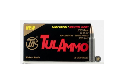 TULAMMO Centerfire Rifle 223 Remington/5.56 NATO 62 Gr Hollow Point Ammo, 20 Rd Box (TA223624)