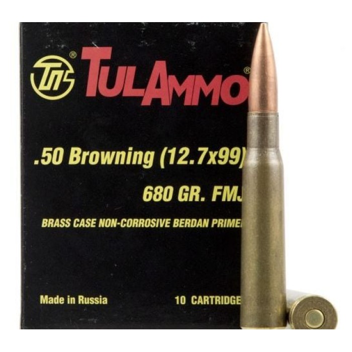Tulammo Ta127091 Rifle  50 Bmg 680 GR Full Metal Jacket (Fmj) 10 Bx/ 6 CS
