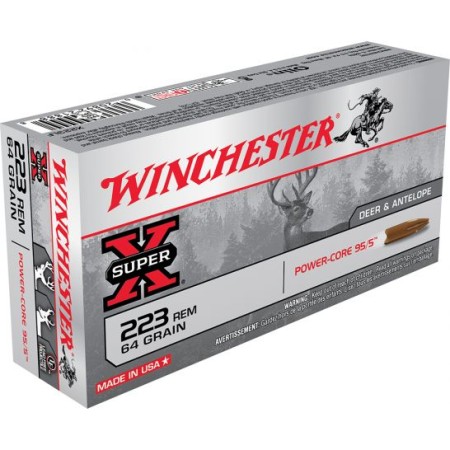 Winchester Ammunition Super-X 64 gr Power-Core .223 Rem Ammo, 20/box - X223LF
