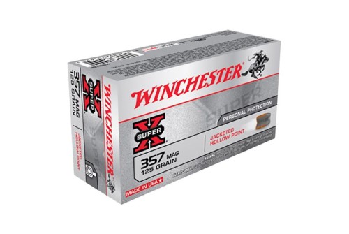 Winchester Ammunition Super-X 125 gr Jacketed Hollow Point .357 Mag Ammo, 50/box - X3576P