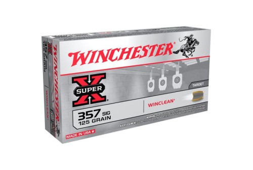 Winchester Ammunition Super-X 125 gr WinClean (Brass Enclosed Base) .357 Sig Ammo, 50/box - WC357SIG