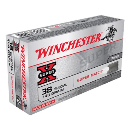 Winchester Ammunition Super-X 148 gr Lead Wad Cutter .38 Spl Ammo, 50/box - X38SMRP