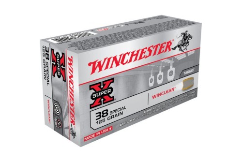 Winchester Ammunition Super-X 125 gr WinClean (Brass Enclosed Base) .38 Spl Ammo, 50/box - WC381