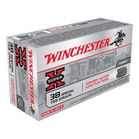 Winchester Ammunition USA 158 gr Lead Flat Nose .38 Spl Ammo, 50/box - USA38CB