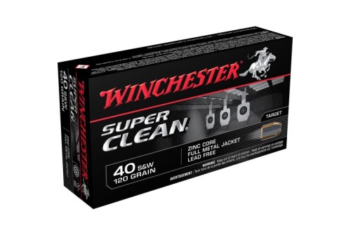 Winchester Ammunition Super Clean 120 gr Full Metal Jacket .40 S&W Ammo, 50/box - W40SWLF