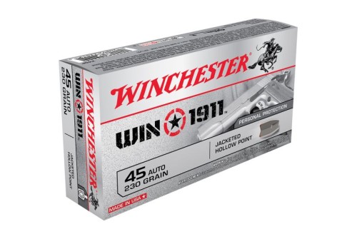 Winchester Ammunition Win1911 230 gr Jacketed Hollow Point .45 ACP Ammo, 50/box - X45P