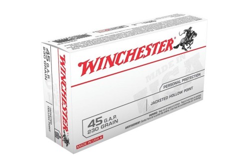 Winchester Ammunition USA 230 gr Jacket Hollow Point .45 GAP Ammo, 50/box - USA45GJHP