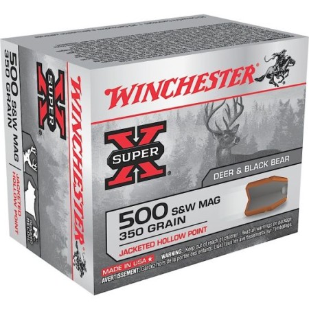 Winchester Ammunition Super-X 350 gr Jacketed Hollow Point .500 S&W Mag Ammo, 20/box - X500SW