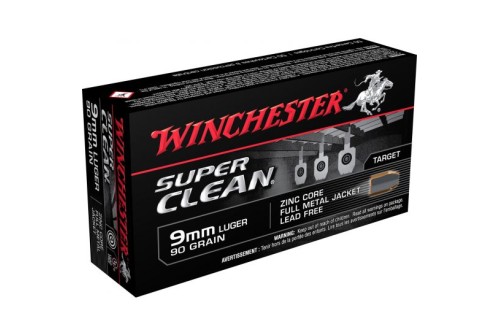 Winchester Ammunition Super Clean 90 gr Full Metal Jacket 9mm Ammo, 50/box - W9MMLF