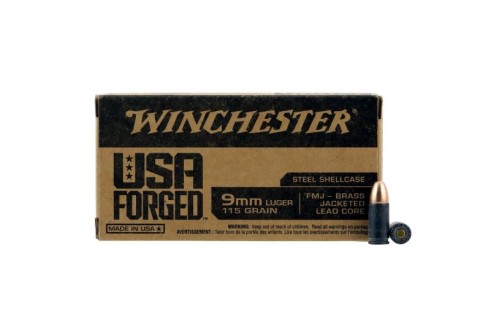 Winchester Ammunition USA Forged 115 gr Full Metal Jacket 9mm Ammo, 50/box - WIN9SV