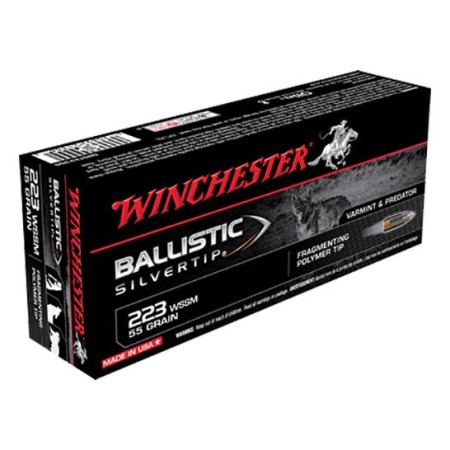 Winchester Ammunition Ballistic Silvertip 55 gr Polymer Tip .223 WSSM Ammo, 20/box - SBST223SS