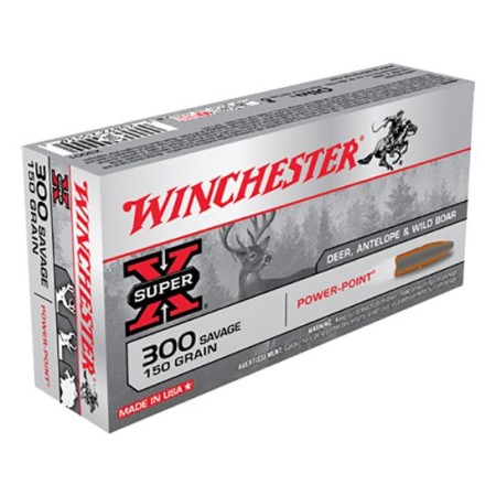 Winchester Ammunition Super-X 150 gr Power-Point .300 Savage Ammo, 20/box - X3001